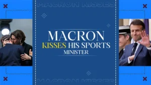 macron kisses his sports minister