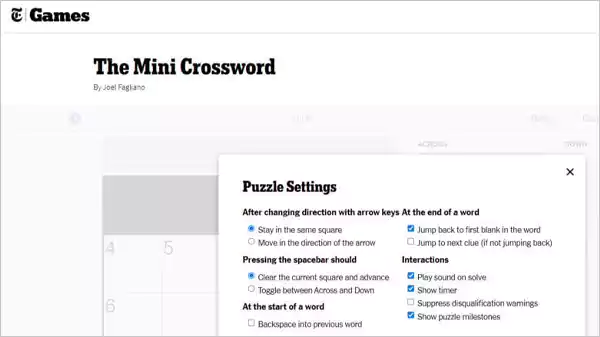 The New York Times Mini Crossword