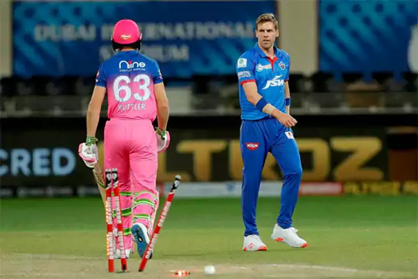 Anrich Nortje Bowling in IPL vs Rajasthan