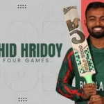 bcb bans towhid hridoy for four games