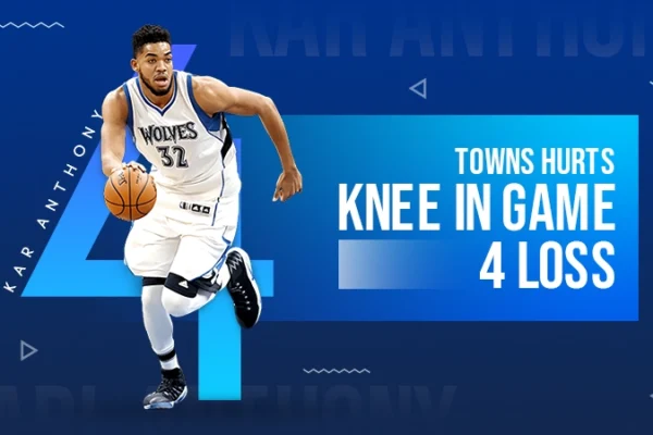 karl anthony towns hurt knee in game 4 loss to pacers