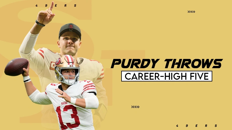 purdy throws career-high five