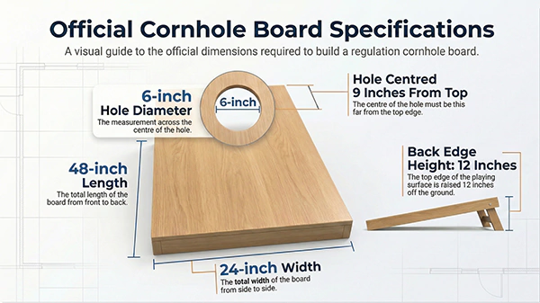Cornhole board Dimensions