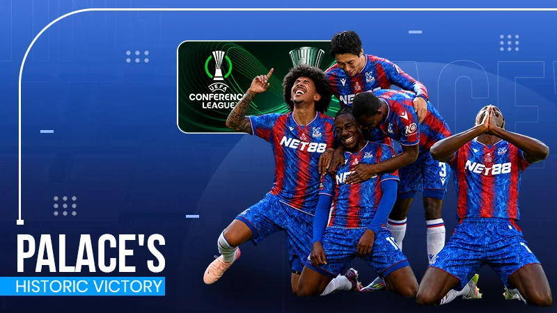 Crystal Palace beat Rayo Vallecano to lift its first European trophy